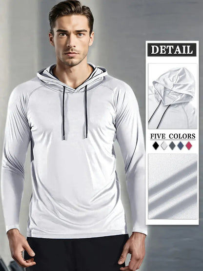 Moisture-Wicking Long Sleeve Fitness Hoodie