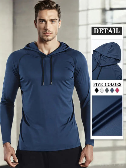 Moisture-Wicking Long Sleeve Fitness Hoodie