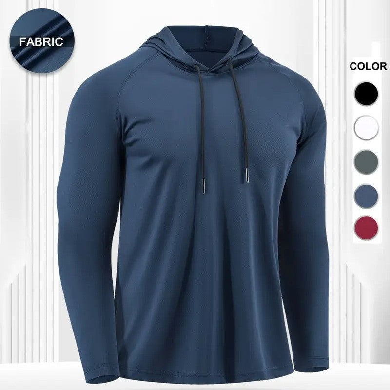 Moisture-Wicking Long Sleeve Fitness Hoodie