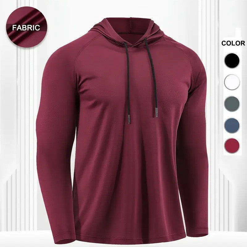 Moisture-Wicking Long Sleeve Fitness Hoodie