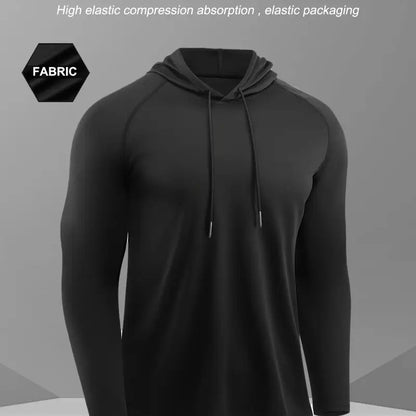 Moisture-Wicking Long Sleeve Fitness Hoodie