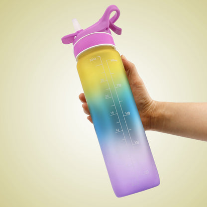1L Sports Water Bottle with Straw