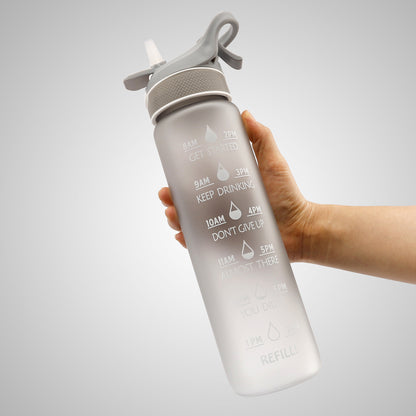 1L Sports Water Bottle with Straw