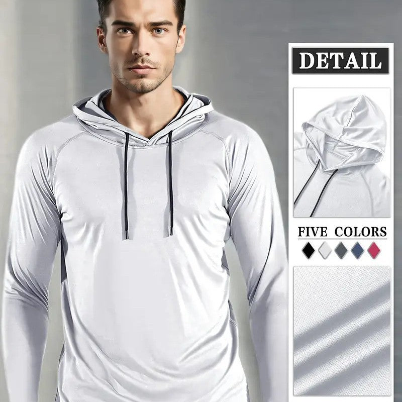 Moisture-Wicking Long Sleeve Fitness Hoodie