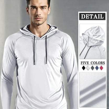 Moisture-Wicking Long Sleeve Fitness Hoodie