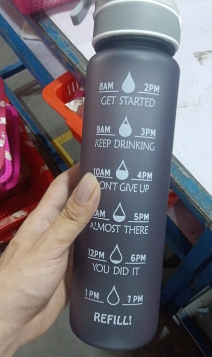1L Sports Water Bottle with Straw