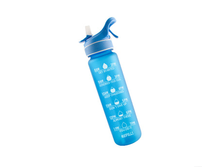 1L Sports Water Bottle with Straw