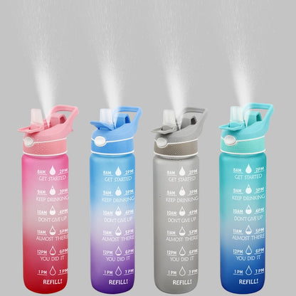 1L Sports Water Bottle with Straw