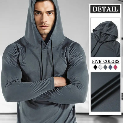 Moisture-Wicking Long Sleeve Fitness Hoodie